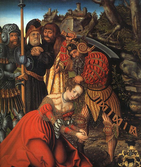 Lucas  Cranach The Martyrdom of St.Barbara Sweden oil painting art